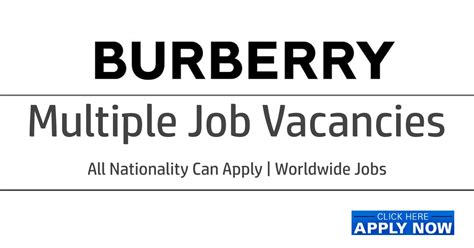 burberry vacancies